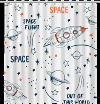 Штора для ванной Fixsen Space FX-2508 180x200