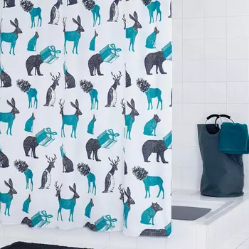 Штора для ванной Ridder Topsy-Turvy-World 4100300 180x200