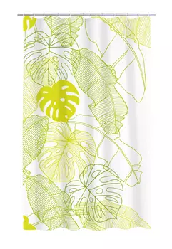 Штора для ванной Ridder Tropical 4106305 зеленая