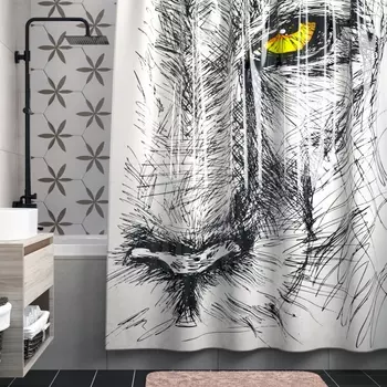 Штора для ванной WasserKRAFT Isar SC-73101 черная