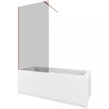 Шторка на ванну Allen Brau Infinity 3 80 3.21066.60.T 83х160 см профиль медь браш, стекло тонированное