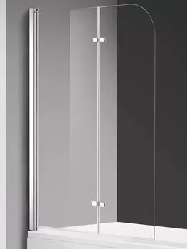 Шторка на ванну AQUAme AQM2852B 120х140, профиль хром