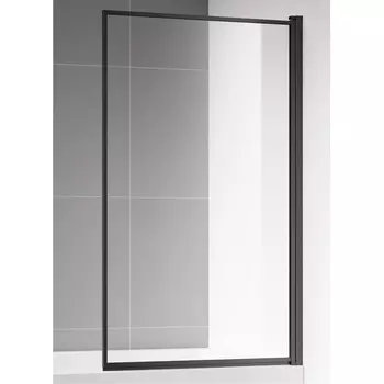 Шторка на ванну AQUAme AQM2859-9-R 90х140 см, стекло прозрачное, профиль черный