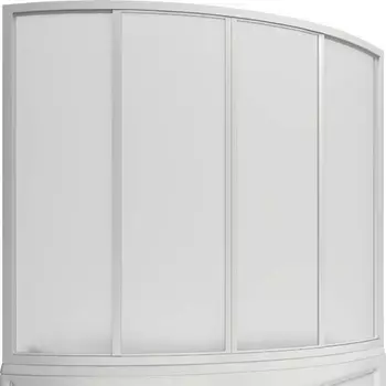 Шторка на ванну Bas Николь 4 створки, пластик Watter