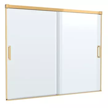 Шторка на ванну Cezares Tandem Soft VF 2 180/145 C Boro IV профиль золото, стекло прозрачное