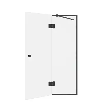 Шторка на ванну Iberica Blanca Mod.402 IB402.SB.140.90 профиль черный, стекло прозрачное