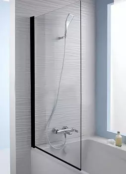 Шторка на ванну Jacob Delafon Struktura E6D042-BL черный профиль