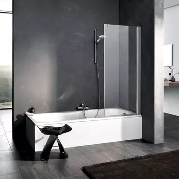 Шторка на ванну Kermi Pega DFR 75х150 профиль серебро, стекло прозрачное