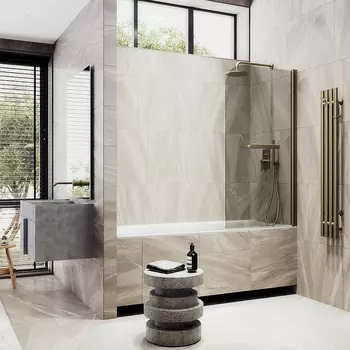 Шторка на ванну Maybah Glass MGV-765-2 40х140 см, профиль бронза, стекло бронза