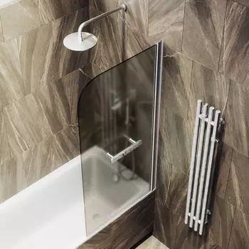 Шторка на ванну Maybah Glass MGV-766-5 40х140 см, профиль хром матовый, стекло бронза матовая