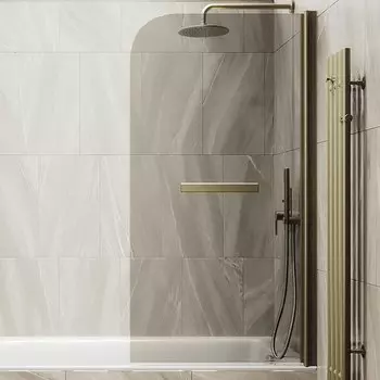 Шторка на ванну Maybah Glass MGV-777-2 60х140 см, профиль бронза, стекло бронза