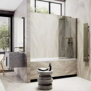 Шторка на ванну Maybah Glass MGV-783-2 70х140 см, профиль бронза, стекло бронза