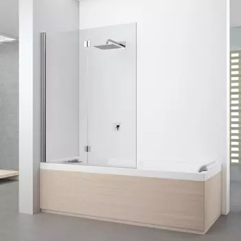 Шторка на ванну Novellini Young Y21BSV120S-1K 120х151,6 см, профиль хром, стекло прозрачное