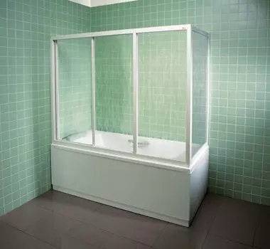 Шторка на ванну Ravak AVDP3-150 Rain, профиль белый