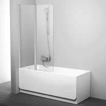 Шторка на ванну Ravak CVS2-100 L Transparent, профиль сатин