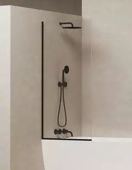 Шторка на ванну Salini 22101S 70 прозрачное стекло, профиль черный