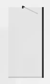 Шторка на ванну Timo TC-90/03C-8 90х140 см, профиль черный, стекло прозрачное