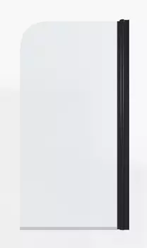 Шторка на ванну Timo TCM-80/03C-6 80х140 см, профиль черный, стекло прозрачное