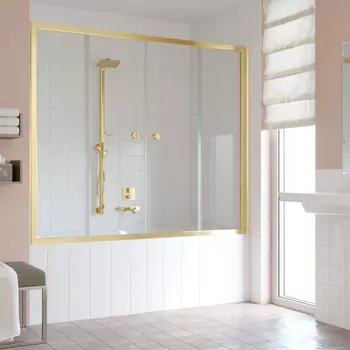 Шторка на ванну Vegas Glass Z2V 0180 09 01 профиль золото, стекло прозрачное