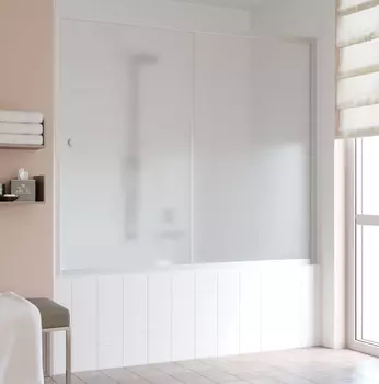 Шторка на ванну Vegas Glass ZV 0170 07 10 профиль матовый хром, стекло сатин