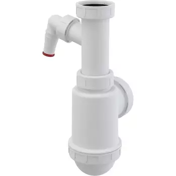 Сифон для мойки AlcaPlast A443P-DN50/40 с накидной гайкой 6/4 и штуцером