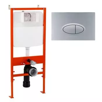 Инсталляция для унитазов BelBagno BB026/BB050CR.MAT с кнопкой смыва хром матовый