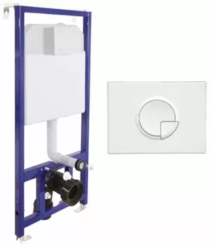 Инсталляция для унитазов Berges Wasserhaus Novum 040221 с кнопкой смыва R1 белая