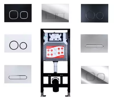 Инсталляция для унитазов Esbano Fram ESINFRAM с кнопкой смыва