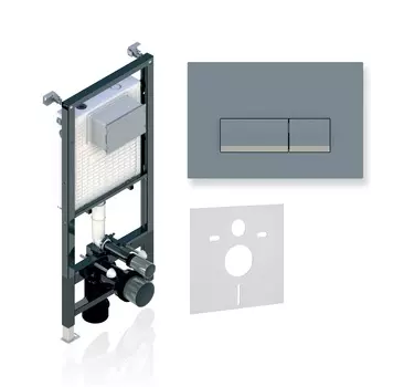 Система инсталляции для унитазов Koller Pool Alcora ST 1200 с кнопкой смыва Integro хром матовый