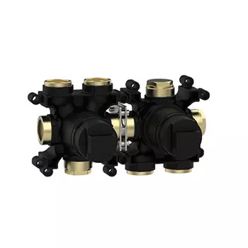 Скрытая часть Almar E176902 термостатического смесителя с переключателем на 3 потребителя, горизонтальный модуль