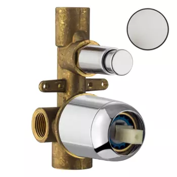 Скрытая часть смесителя для душа Plumberia Selection INT0036BO на 2 потребителя, с кнопочным девиатором, белый матовый