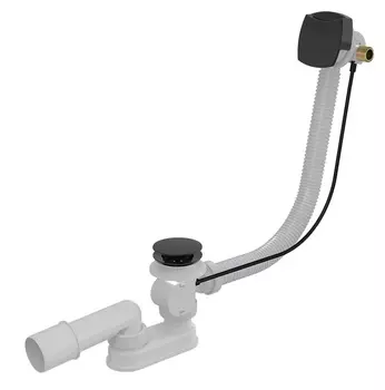 Слив-перелив AlcaPlast A564BLACK-120 с наливом через перелив