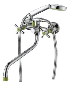 Смеситель Ammore A4782-5 для ванны с душем зеленый/хром