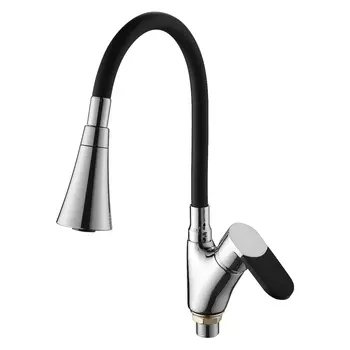 Смеситель Ammore A5007-1T для кухонной мойки черный хром