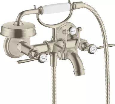 Смеситель Axor Montreux 16551820 для ванны с душем, шлифованный никель