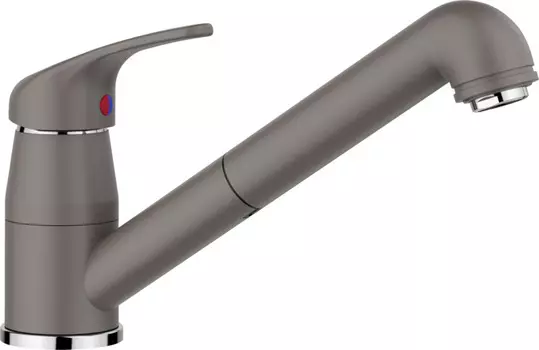 Смеситель Blanco Daras-S 526936 для кухонной мойки, выдвижной излив, вулканический серый