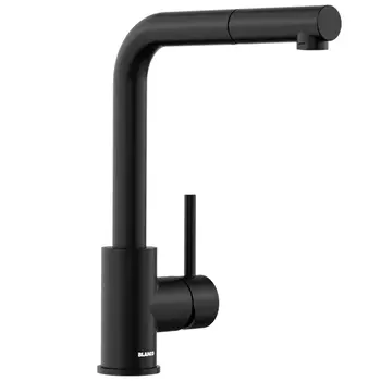 Смеситель Blanco Mila-S 526779 для кухонной мойки, выдвижной излив, черный матовый
