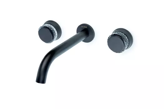 Смеситель Boheme Aura 152-2-B-A для раковины, черный матовый