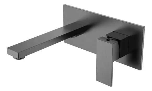Смеситель Boheme Qubic 475-GM для раковины, с внутренней частью, matt gun metal