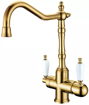 Смеситель Boheme Tradizionale Oro 112 для кухонной мойки, золото