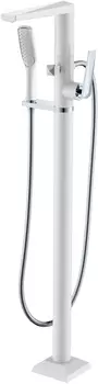 Смеситель Boheme Venturo 379-W напольный, для ванны с душем, белый/хром