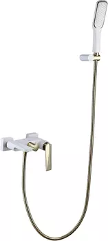 Смеситель Boheme Venturo 383-W для ванны с душем, белый, золото
