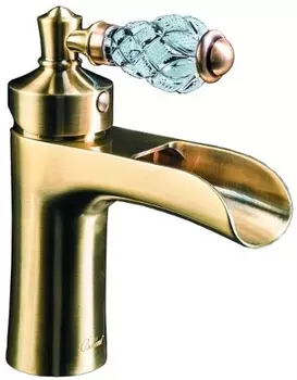 Смеситель Boheme Vogue Crystal 211-CRST для раковины, золото