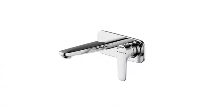 Смеситель Bravat Source P8173218CP-ENG встраиваемый настенный для раковины, хром