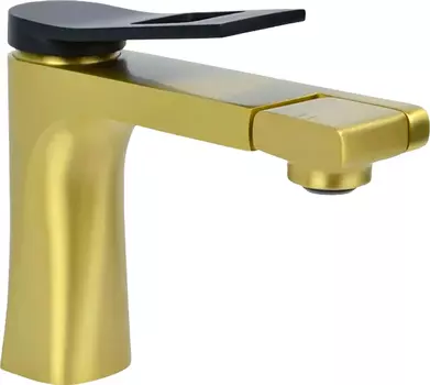 Смеситель Bronze de Luxe Element EL02XGB для раковины, золото / черный