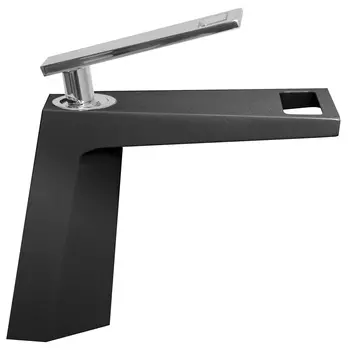 Смеситель Bronze de Luxe Quadro A919BC для раковины, черный/хром