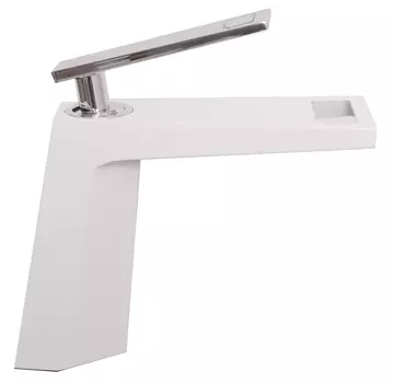 Смеситель Bronze de Luxe Quadro A919WC для раковины, белый/хром