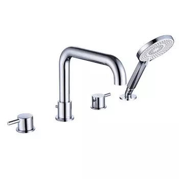 Смеситель Caprigo Don 53-410-CRM на борт ванны с душевым комплектом, хром