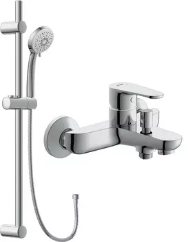 Смеситель Cersanit Cersania 63031 для ванны с душем + душевой гарнитур Cersanit Vibe 63067