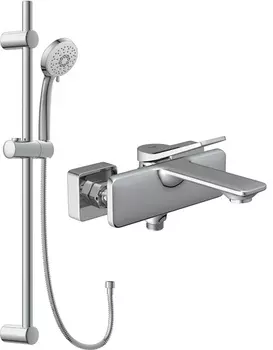 Смеситель Cersanit Odra 63051 для ванны с душем + душевой гарнитур Cersanit Vibe 63067